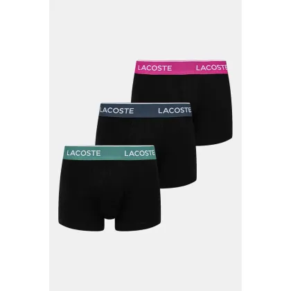 Zdjęcie Lacoste bokserki 3-pack męskie kolor czarny 5H1297