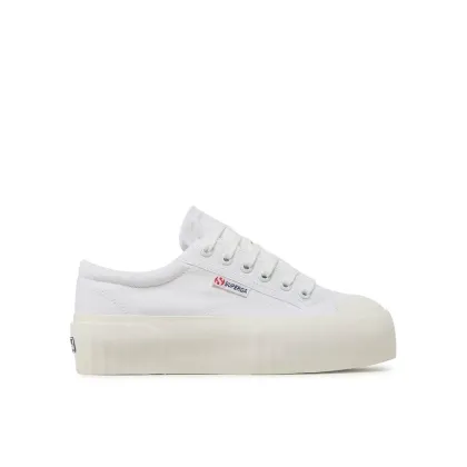 Zdjęcie Superga Trampki Stripe Platform 2631 S5111SW Biały