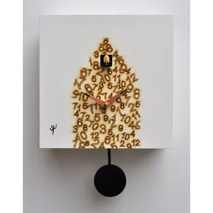 Zdjęcie Niezwykły zegar ścienny z liczowymi dekoracjami