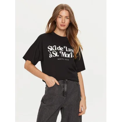 Zdjęcie ViCOLO T-Shirt RS0052 Czarny Regular Fit