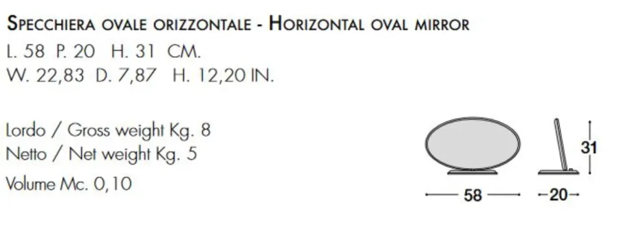 obrazek 3 Charakterystyczne lustro Ellis na biurko