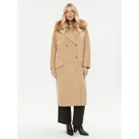 Zdjęcie Elisabetta Franchi Płaszcz wełniany CP-44D-36E2-V1000 Brązowy Regular Fit