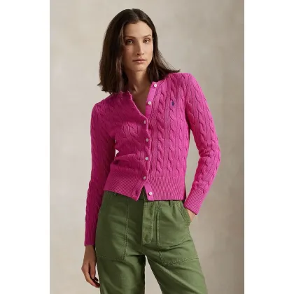 Zdjęcie Polo Ralph Lauren kardigan bawełniany kolor różowy 211891643