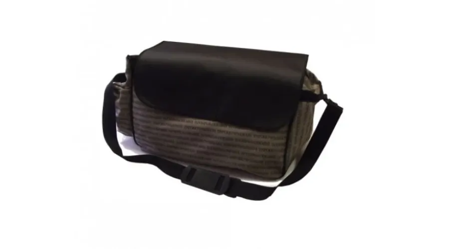 obrazek 1 Włoska torba na ramię z tkaniny i skóry ekologicznej - 54x26x29h cm