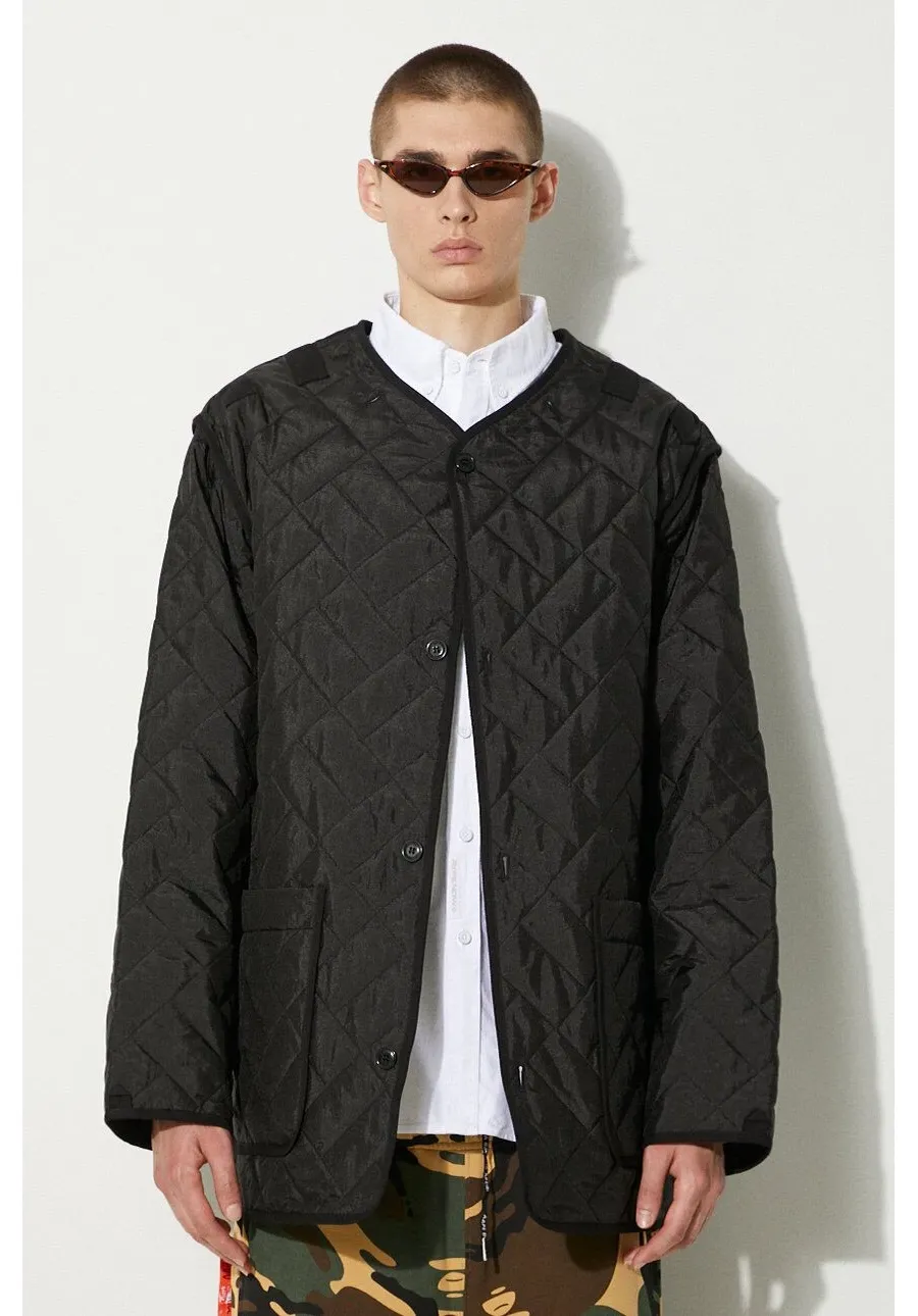 obrazek 1 Kenzo kurtka Weave Liner męska kolor czarny przejściowa oversize FE65OU3089DW.99