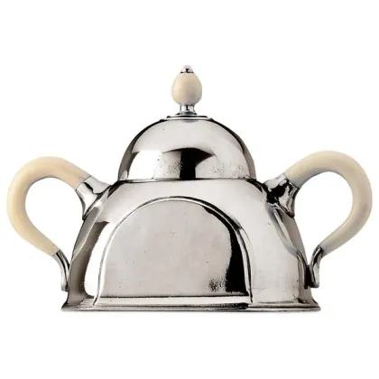 Picture An unusual Century sugar bowl made of pewter