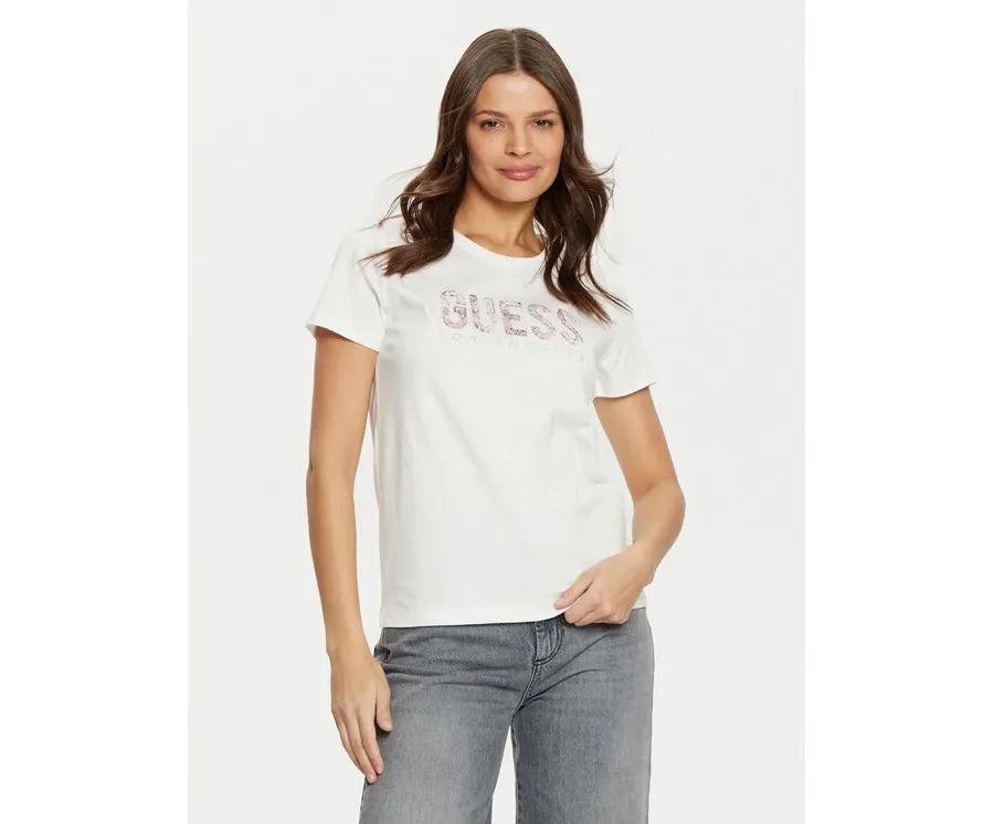 obrazek 1 Guess T-Shirt W5RI19 I3Z14 Biały Regular Fit