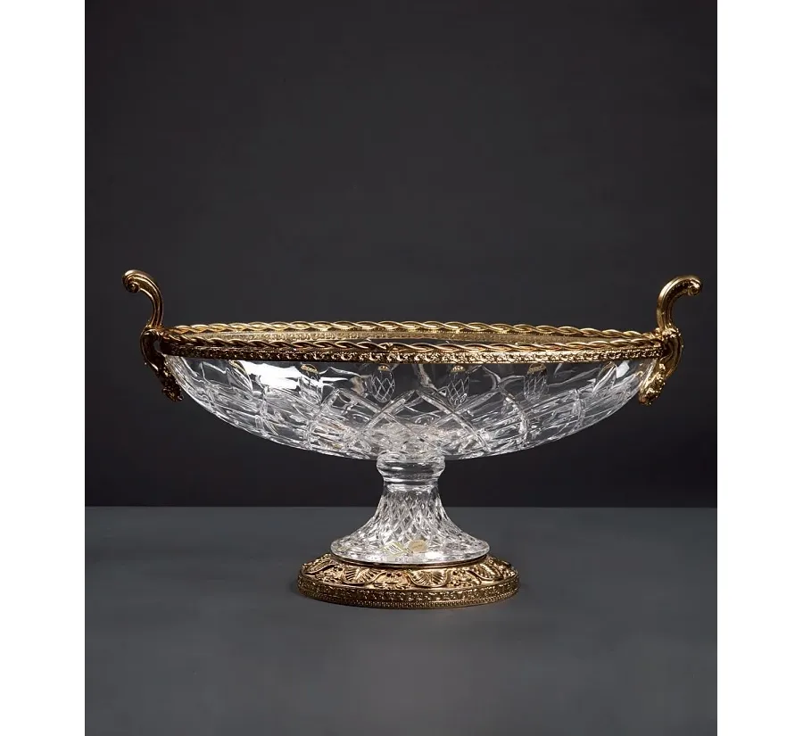 obrazek 1 Elegancka patera/misa Tosca Clear, ręcznie cięty kryształ