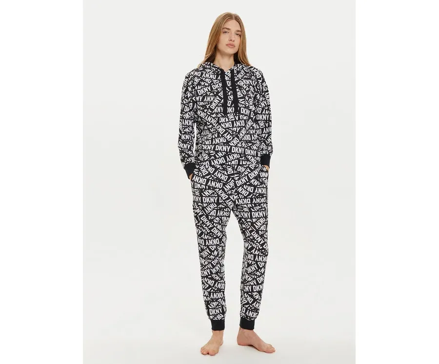 obrazek 1 DKNY Piżama YI80022 Czarny Regular Fit