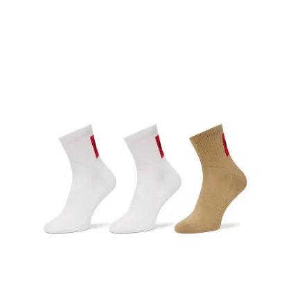 Zdjęcie HUGO Zestaw 3 par niskich skarpet męskich 50541597 Beżowy