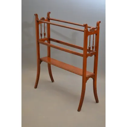 Picture Late Victorian walnut towel rack - antique