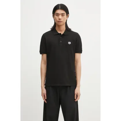 Zdjęcie Kenzo polo bawełniane Happy Tiger męski kolor czarny gładki FF55PO5434PU.99J