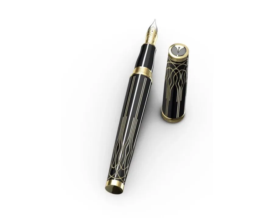obrazek 3 Eleganckie pióro wieczne Heritage w kolorze złoto-czarnym