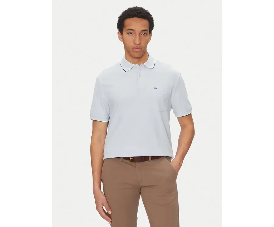 obrazek 1 Tommy Hilfiger Polo MW0MW38457 Błękitny Classic Fit