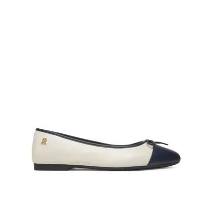 Zdjęcie Tommy Hilfiger Baleriny Toe Cap Leather Ballerina FW0FW08759 Beżowy