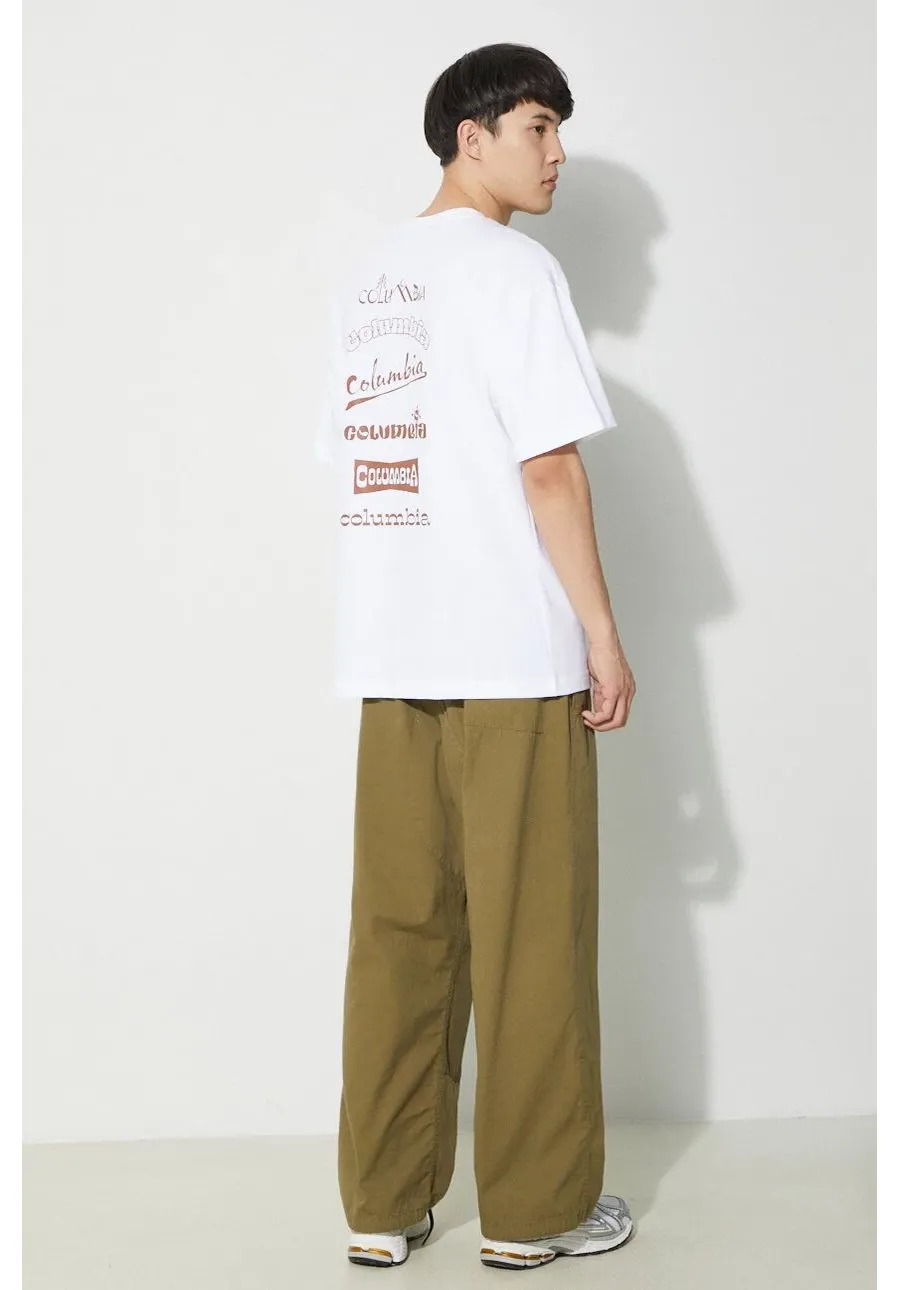 obrazek 1 Columbia t-shirt Burnt Lake męski kolor biały z nadrukiem 2071711