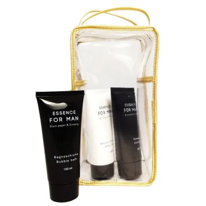 Zdjęcie Przezroczysta saszetka na kosmetyki idealna do podróży służbowych