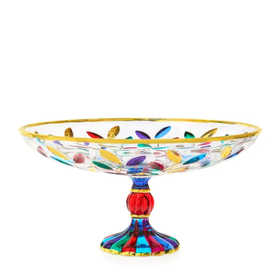 obrazek 1 Kolorowa misa na nodze wykonana ze szkła murano (33 cm)