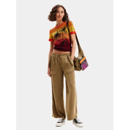 Zdjęcie Desigual T-Shirt Dubai 24SWTK87 Pomarańczowy Regular Fit