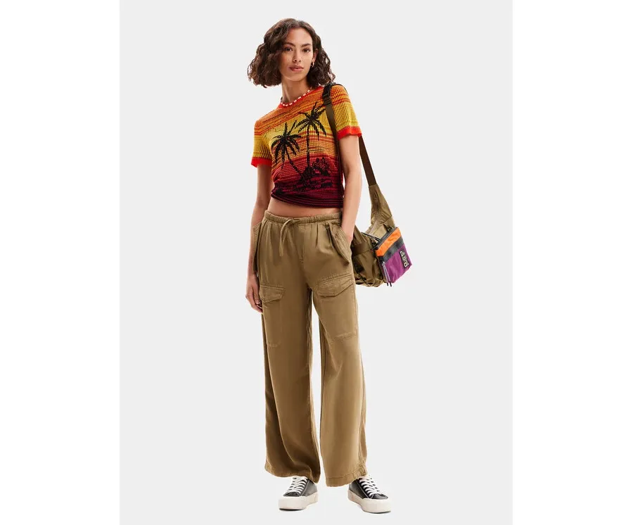 obrazek 1 Desigual T-Shirt Dubai 24SWTK87 Pomarańczowy Regular Fit