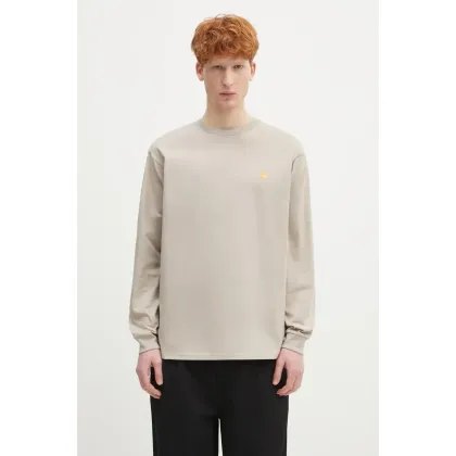 Zdjęcie Carhartt WIP longsleeve bawełniany L/S Chase T-Shirt kolor beżowy gładki I026392.2Q6XX