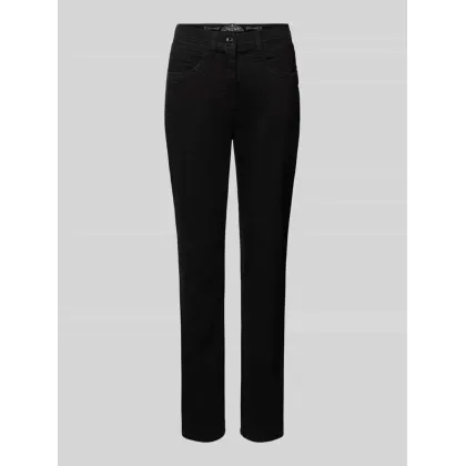 Zdjęcie Jeansy z prostą nogawką i ozdobnymi szwami model ‘Laura’