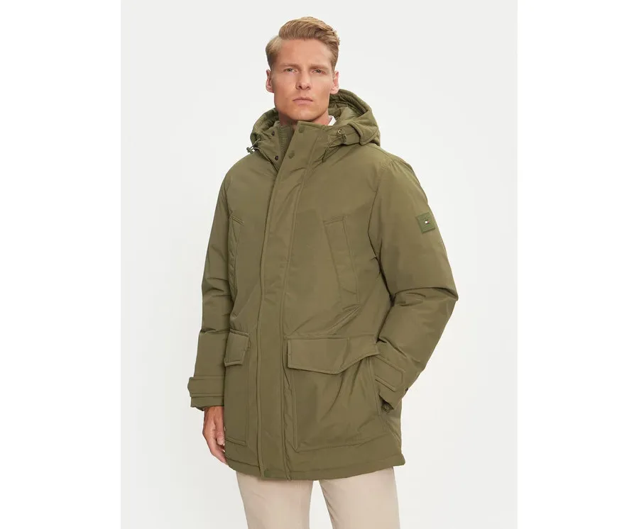 obrazek 1 Tommy Hilfiger Kurtka puchowa Rockie MW0MW36595 Khaki Regular Fit