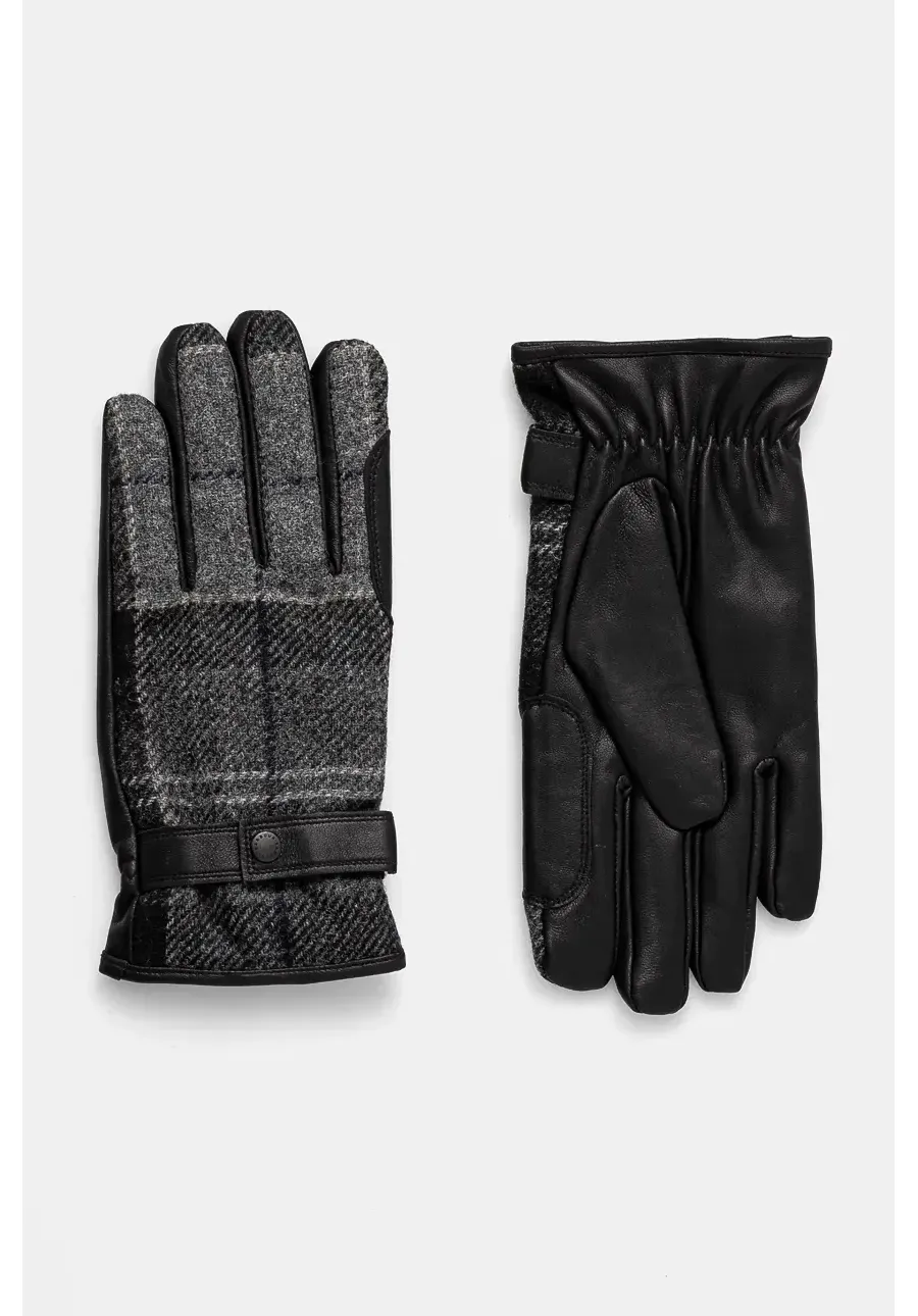 obrazek 1 Barbour rękawiczki z domieszką wełny kolor szary