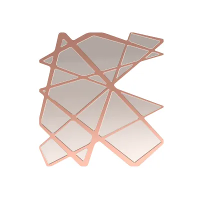 Picture An elegant glass mirror finished with copper for a unique interior