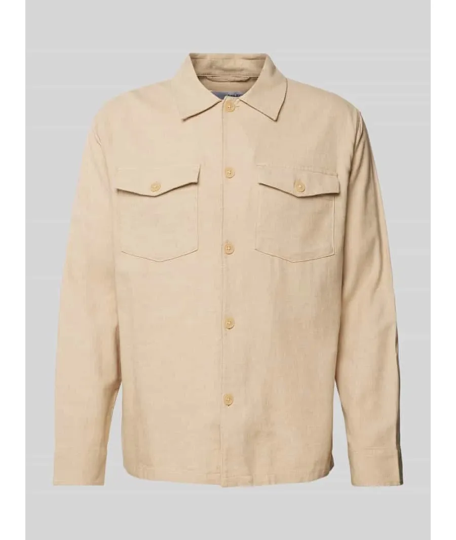 obrazek 1 Koszula wierzchnia z dodatkiem lnu model ‘BRODY’