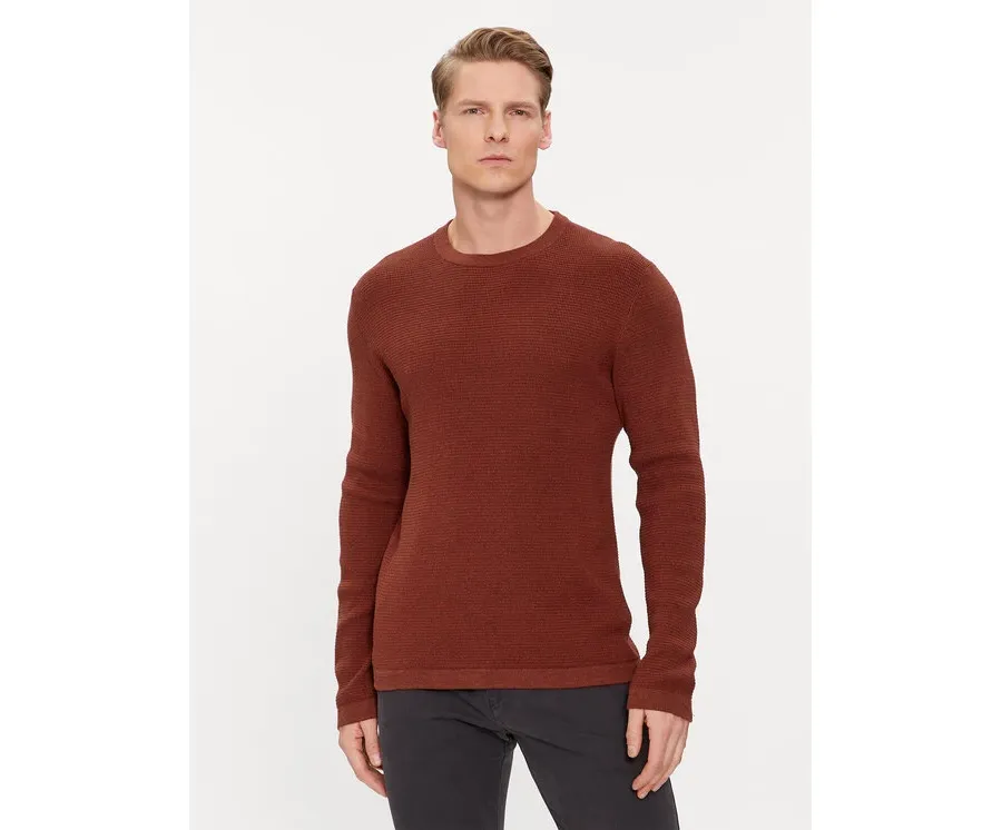 obrazek 1 Selected Homme Sweter 16079776 Bordowy Regular Fit