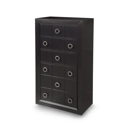 Zdjęcie Włoska drewniana stylowa trzy szufladowa komoda z jednymi drzwiami