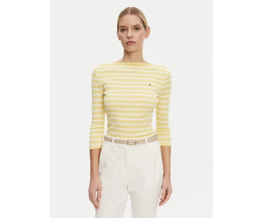 obrazek 1 Tommy Hilfiger Bluzka New Cody WW0WW40589 Żółty Slim Fit