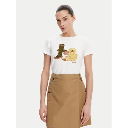 Zdjęcie Barbour T-Shirt Rowen LTS0668WH11 Biały Regular Fit