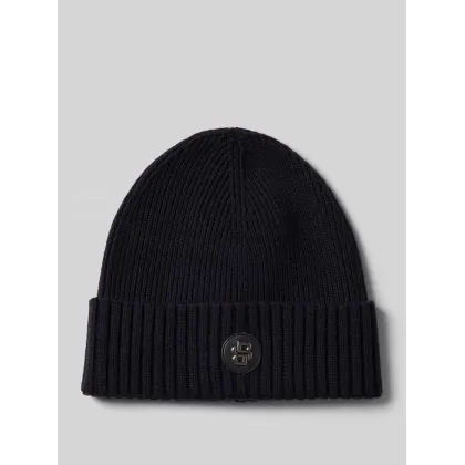Zdjęcie Czapka beanie z żywej wełny z detalem z logo model ‘Fati’
