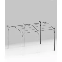 Picture Unique free-standing pergola Solaire 376×340 cm with a curved roof