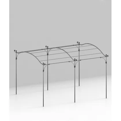 Zdjęcie Unikalna wolnostojąca pergola Solaire 376×340 cm z zakrzywionym dachem