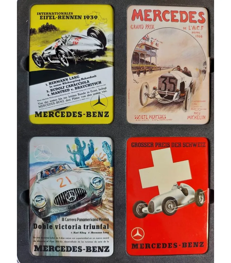 obrazek 1 Oryginalne magnesy na lodówkę Mercedes - prezent Vintage dla fana marki