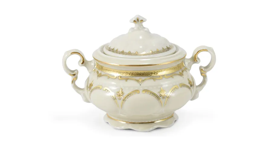 obrazek 3 Stylowy 15-elementowy komplet do kawy mokki z porcelany z kolekcji Ivory wedding sonata – Leander