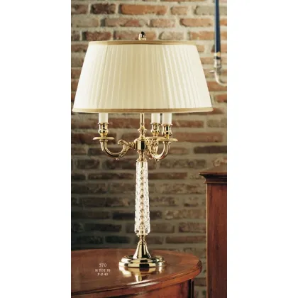 Picture Three-light lamp with diamond tube and conical shade - Il Paralume Marina