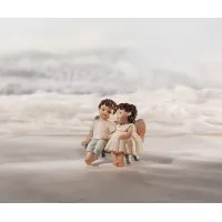 Picture Porcelain figurine of two angels - Sibania