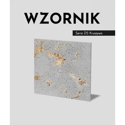 Zdjęcie Wzornik DS - (jasny popiel, złote kruszywo, duża porowatość) - beton architektoniczny