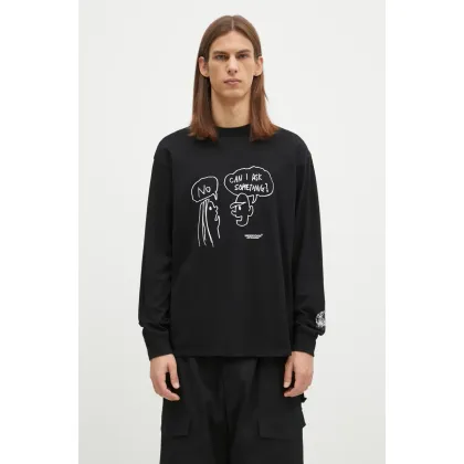 Zdjęcie Undercover longsleeve bawełniany C/S kolor czarny z nadrukiem UC2D4894