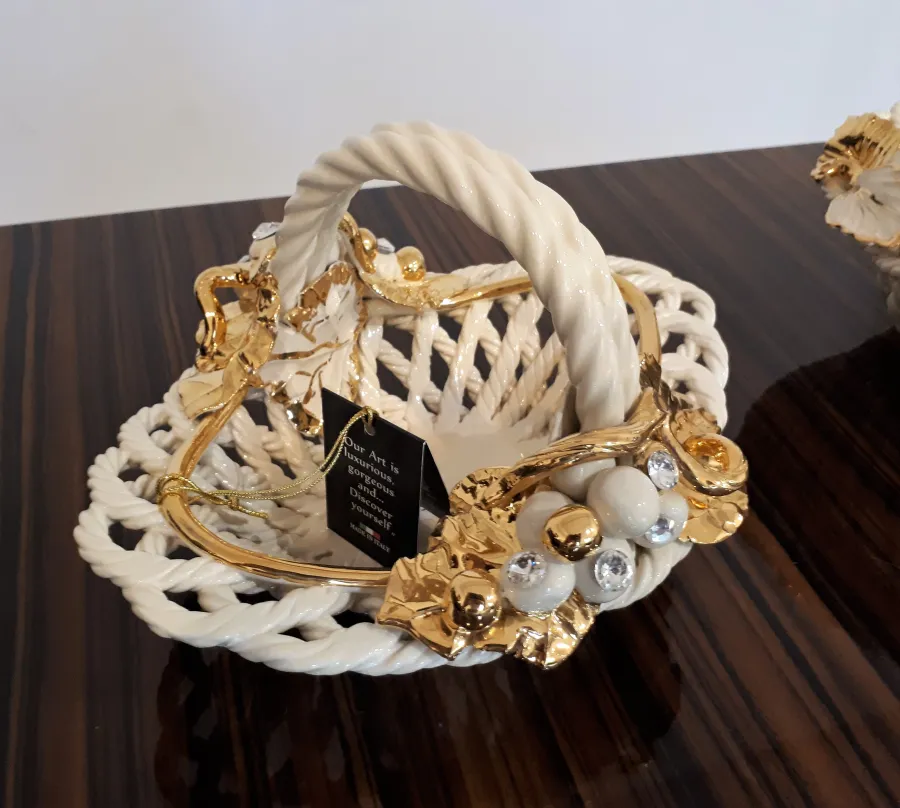 obrazek 4 Ceramiczne koszyki dekoracyjne