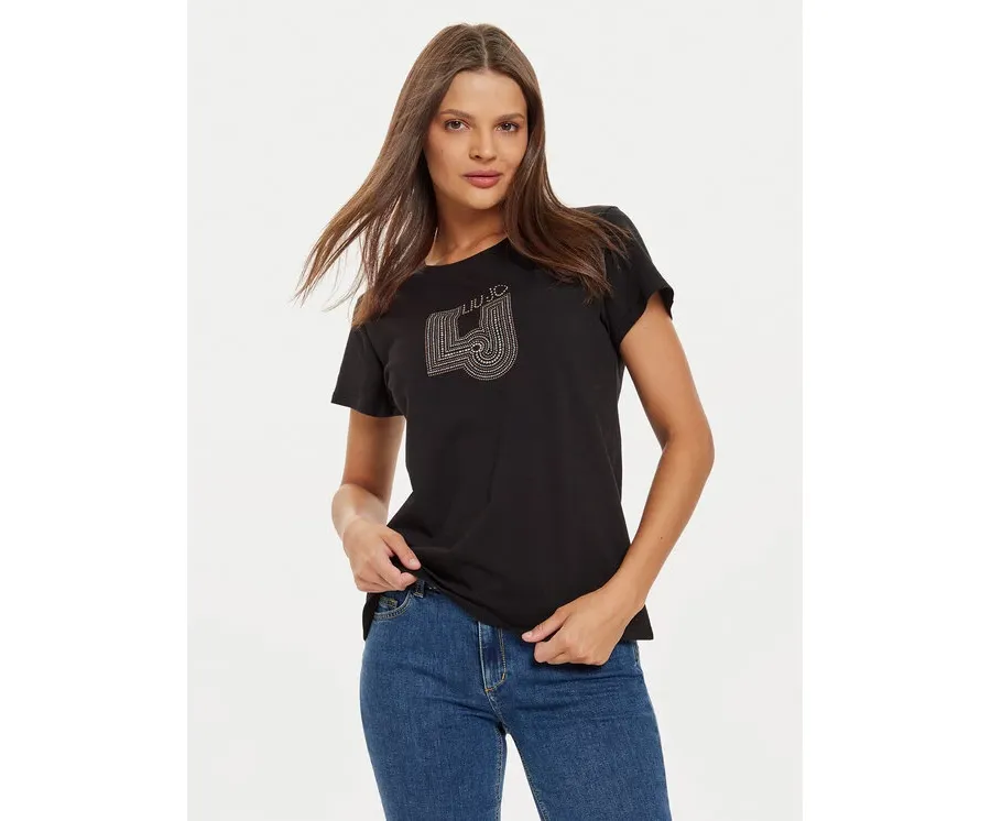 obrazek 1 Liu Jo T-Shirt TF4209 J6040 Czarny Regular Fit