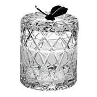 Zdjęcie Elegancki kryształowy pojemnik z bogatym zdobieniem z kolekcji Papillon Noir – Czarny Motyl – Vista Alegre