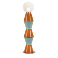 Zdjęcie Duża lampa stołowa z geometrycznym zestawieniem ceramicznych H.93xL.22xP.22 cm