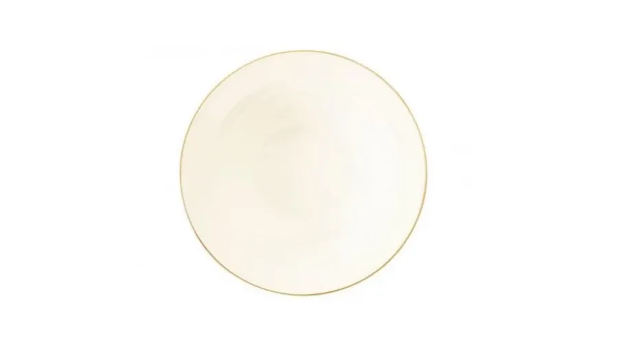 obrazek 1 Kremowa porcelanowa okrągła miska ze złotą obwódką w stylu klasycznym - Tettau