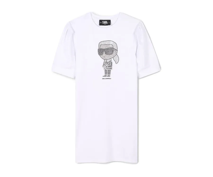 obrazek 1 Karl Lagerfeld Kids Sukienka codzienna Z30458 M Biały Regular Fit