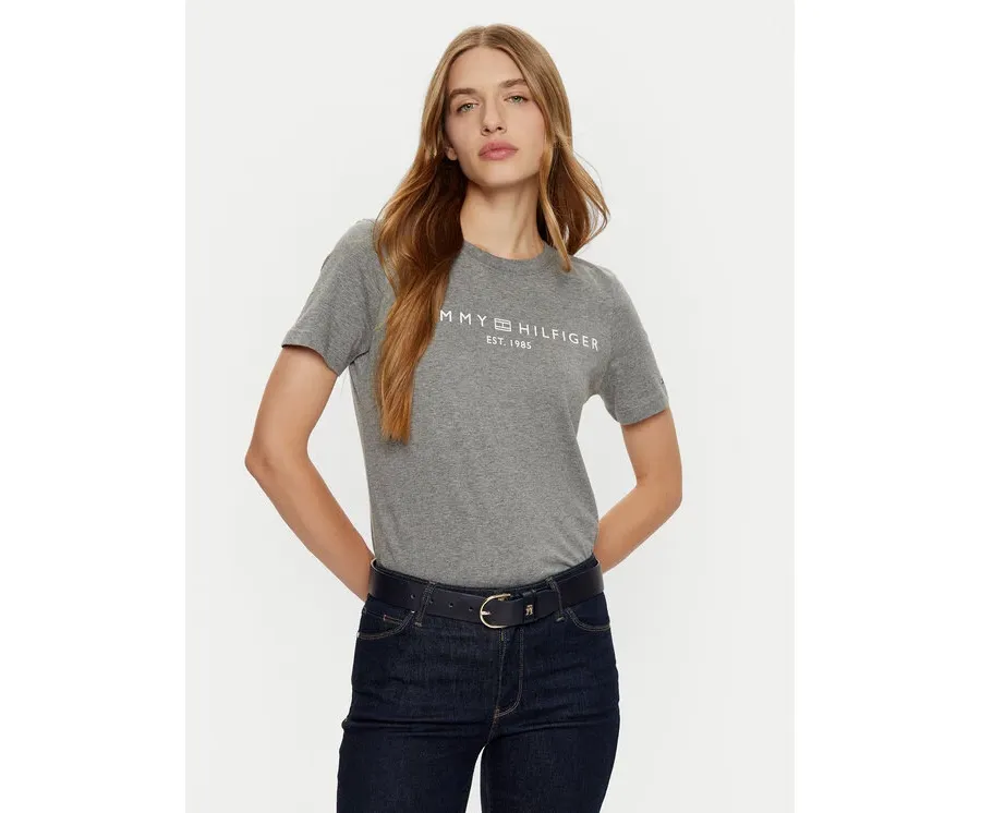 obrazek 1 Tommy Hilfiger T-Shirt WW0WW40276 Szary Regular Fit